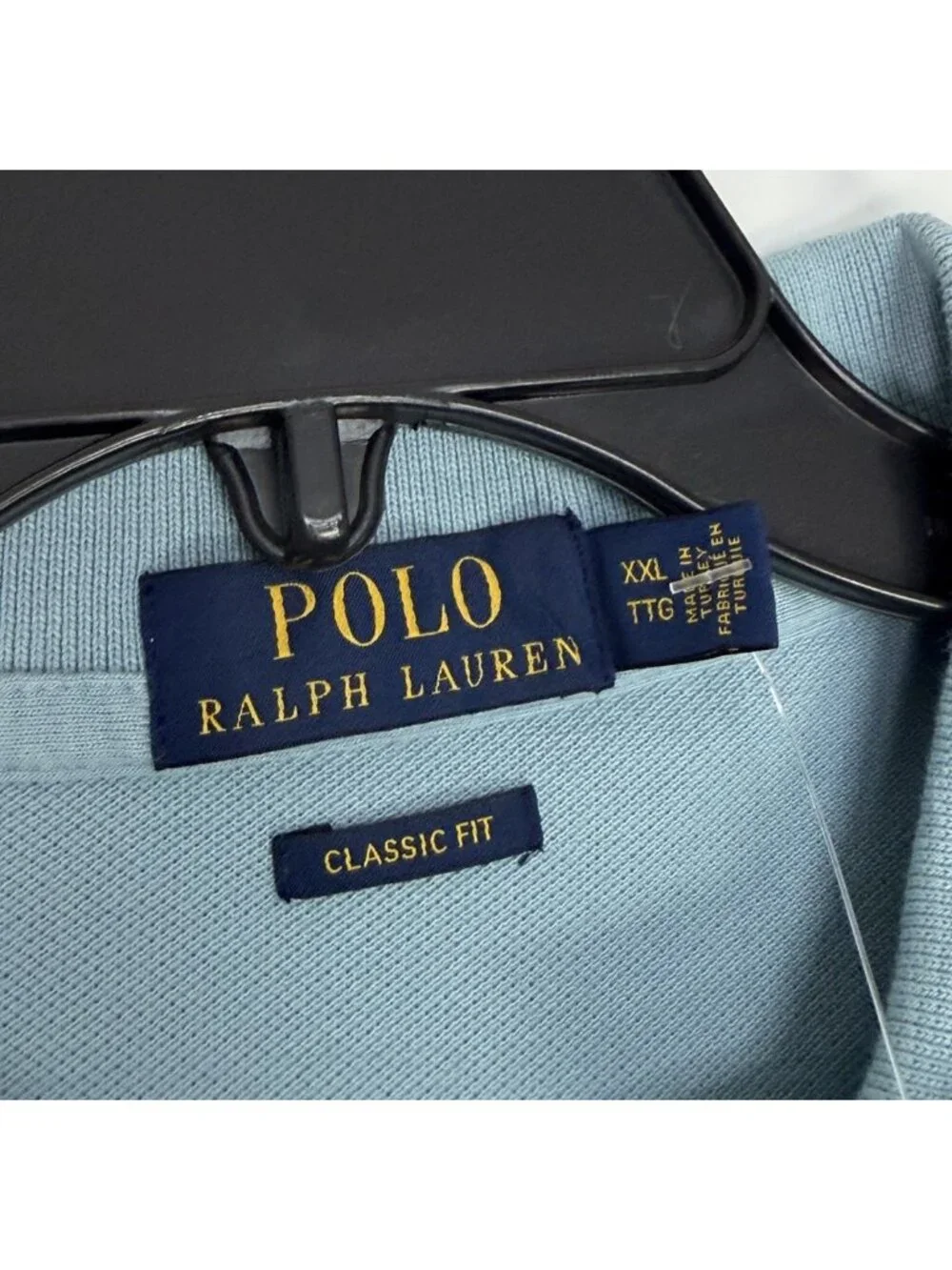 Polo Ralph Lauren Shirt Mens XXL Classic Fit Light Blue Big Pony Rainbow Tie Dye